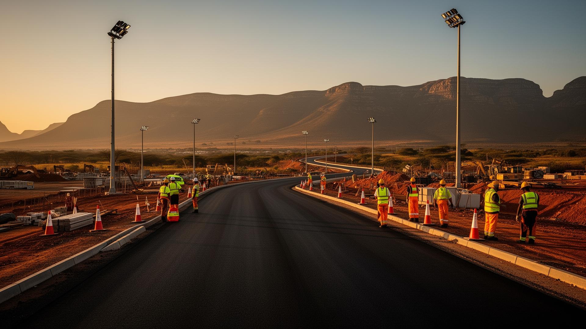 Tumiserve civil works at a South African road construction site